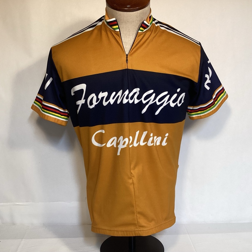 World Jerseys Formaggio Capellini Rotini Men's Cycling Shirt Jersey size large